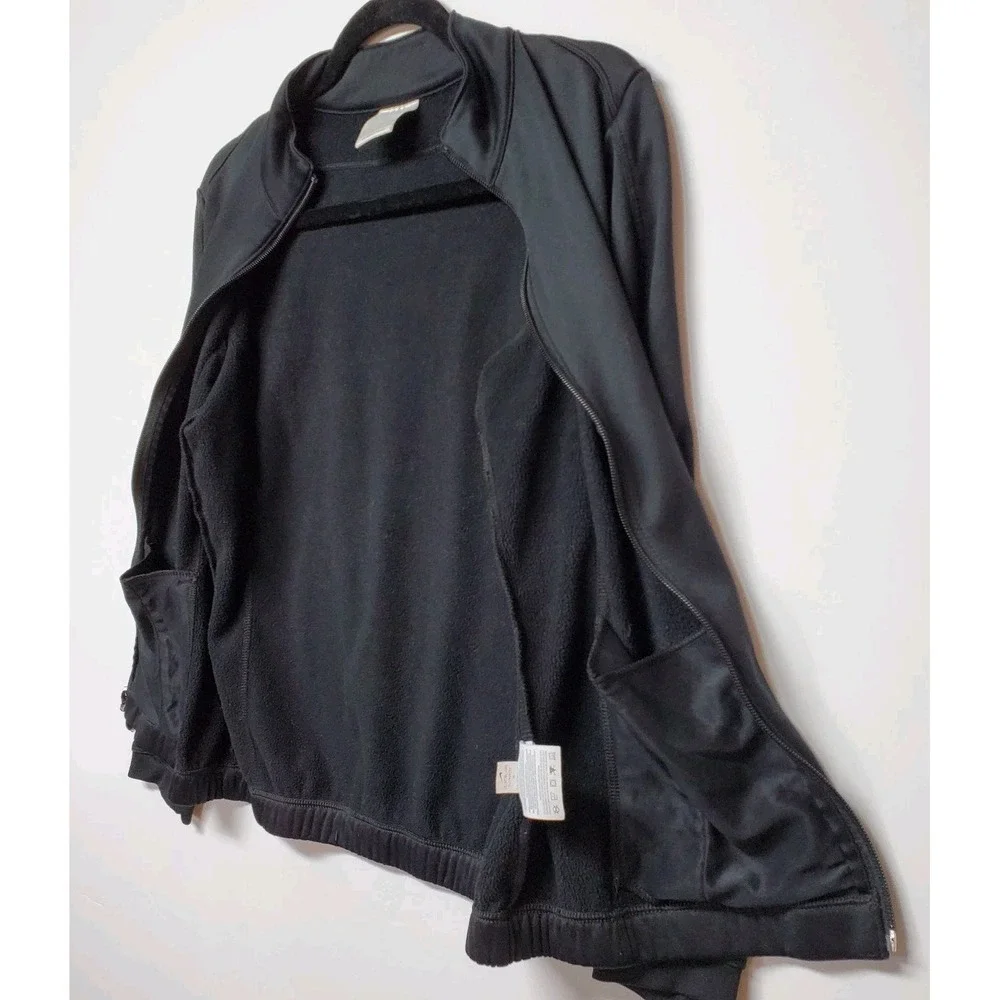 Vintage Therma- Fit Track Unisex Jacket Womens Sz M Black‎ 4 Pockets Nike Swoosh